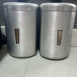 Silver Food Storage Canisters